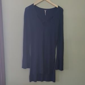 Free People Black Long Sleeve Tunic Top CD